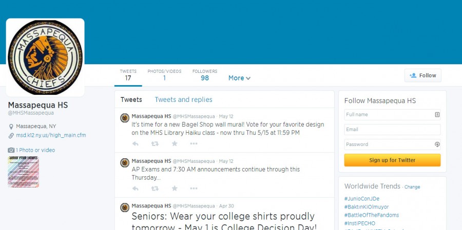 Massapequa High School enters the world of Twitter