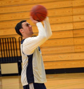 Junior Mario Festante shooting baskets.