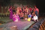 The cast of the Brothers Grimm Spectaculathon after their show.