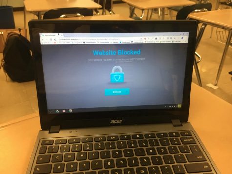 Websites are blocked on school-issued chromebooks
